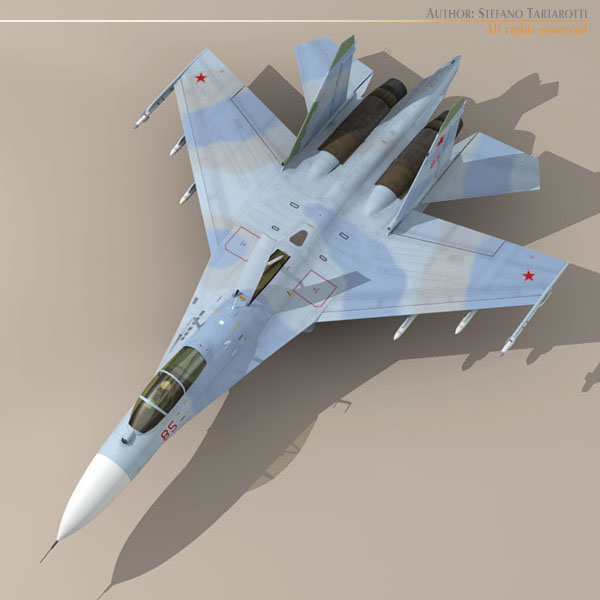 Su-27 Flanker camo2 3D model_12