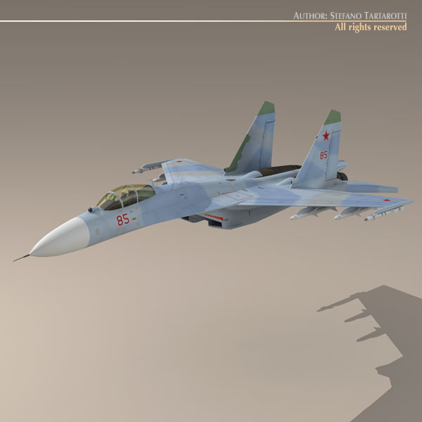 Su-27 Flanker camo2 3D model_7