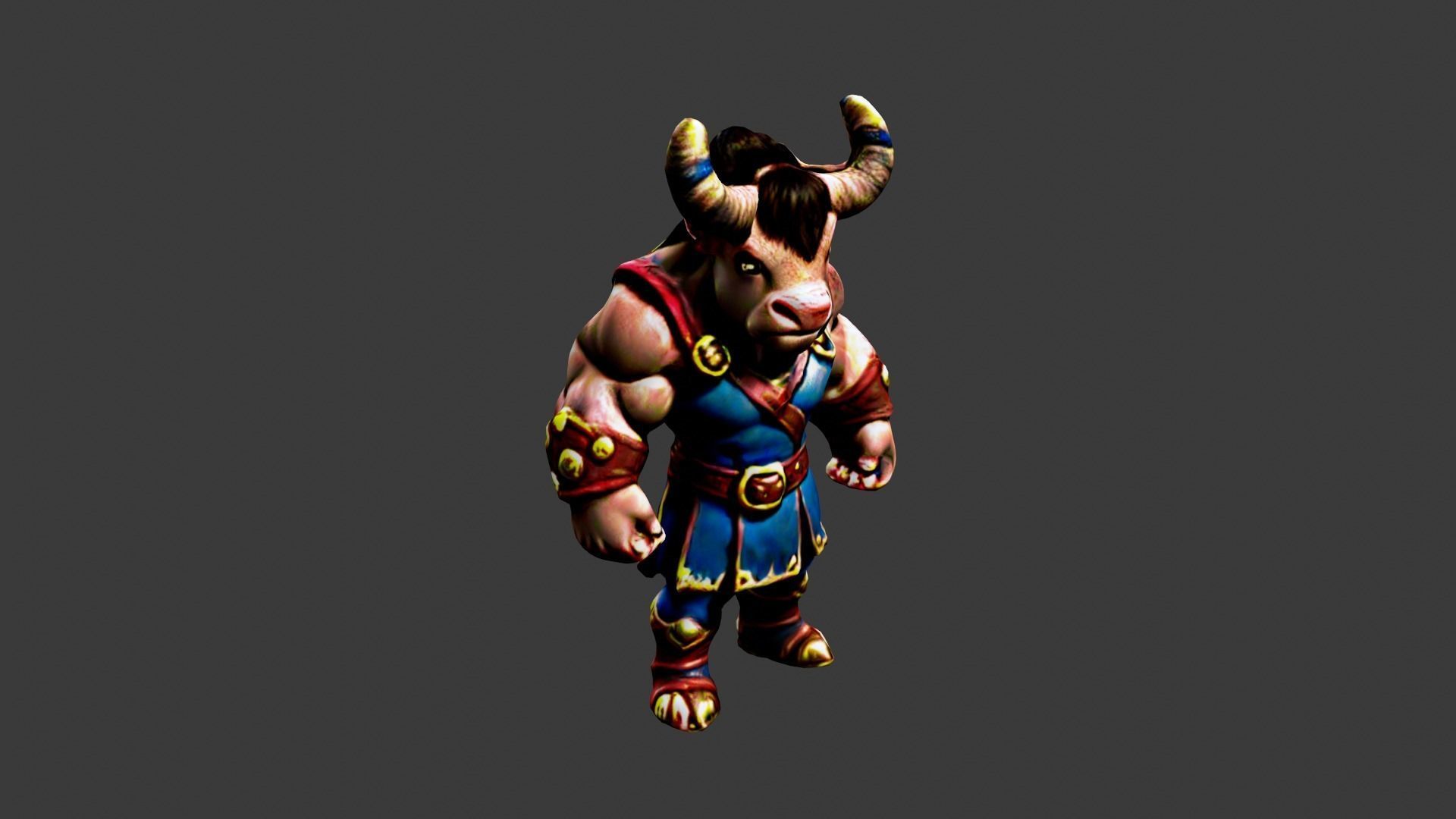 Bullman Low-poly 3D model_1