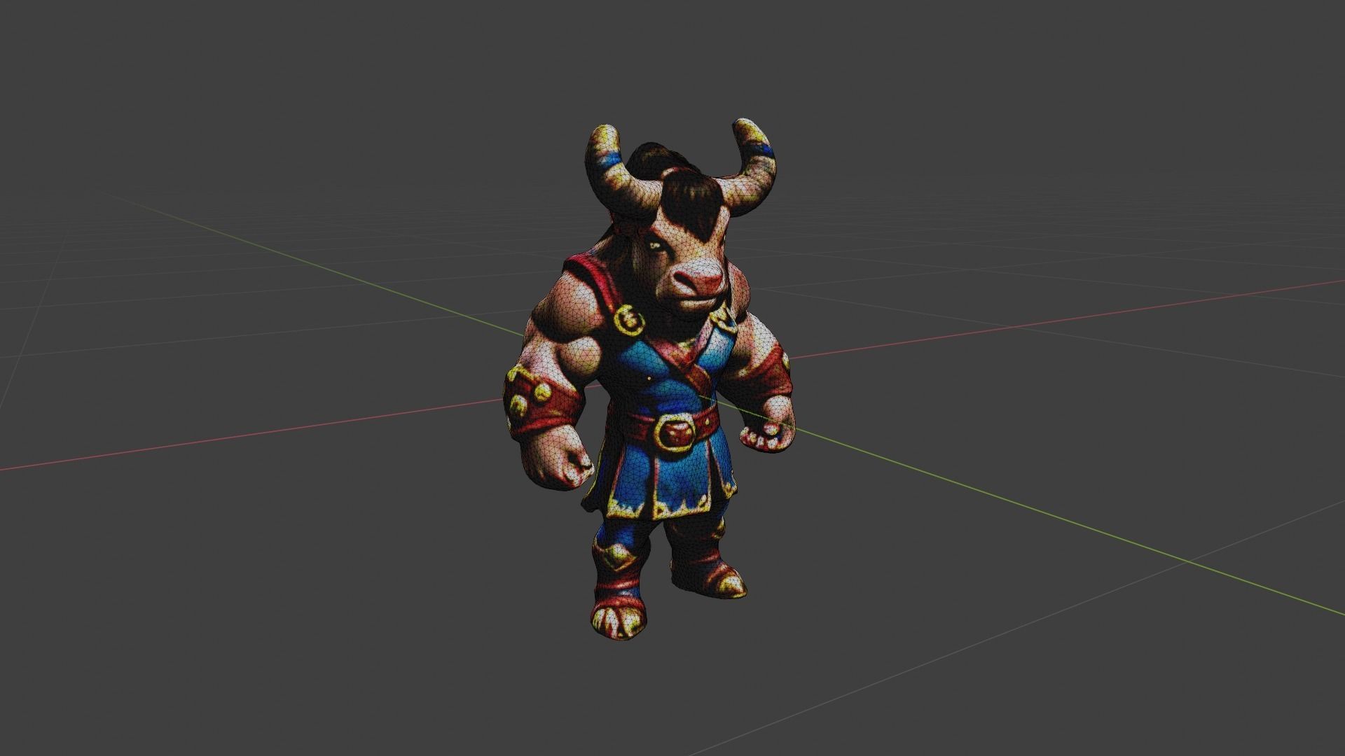 Bullman Low-poly 3D model_7