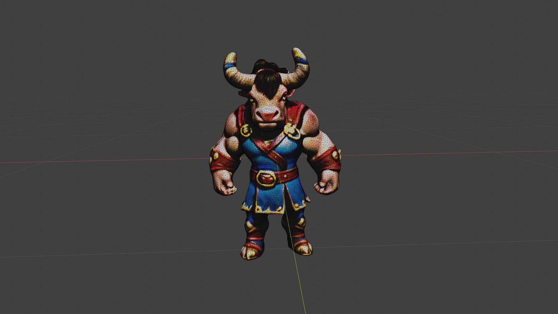 Bullman Low-poly 3D model_6