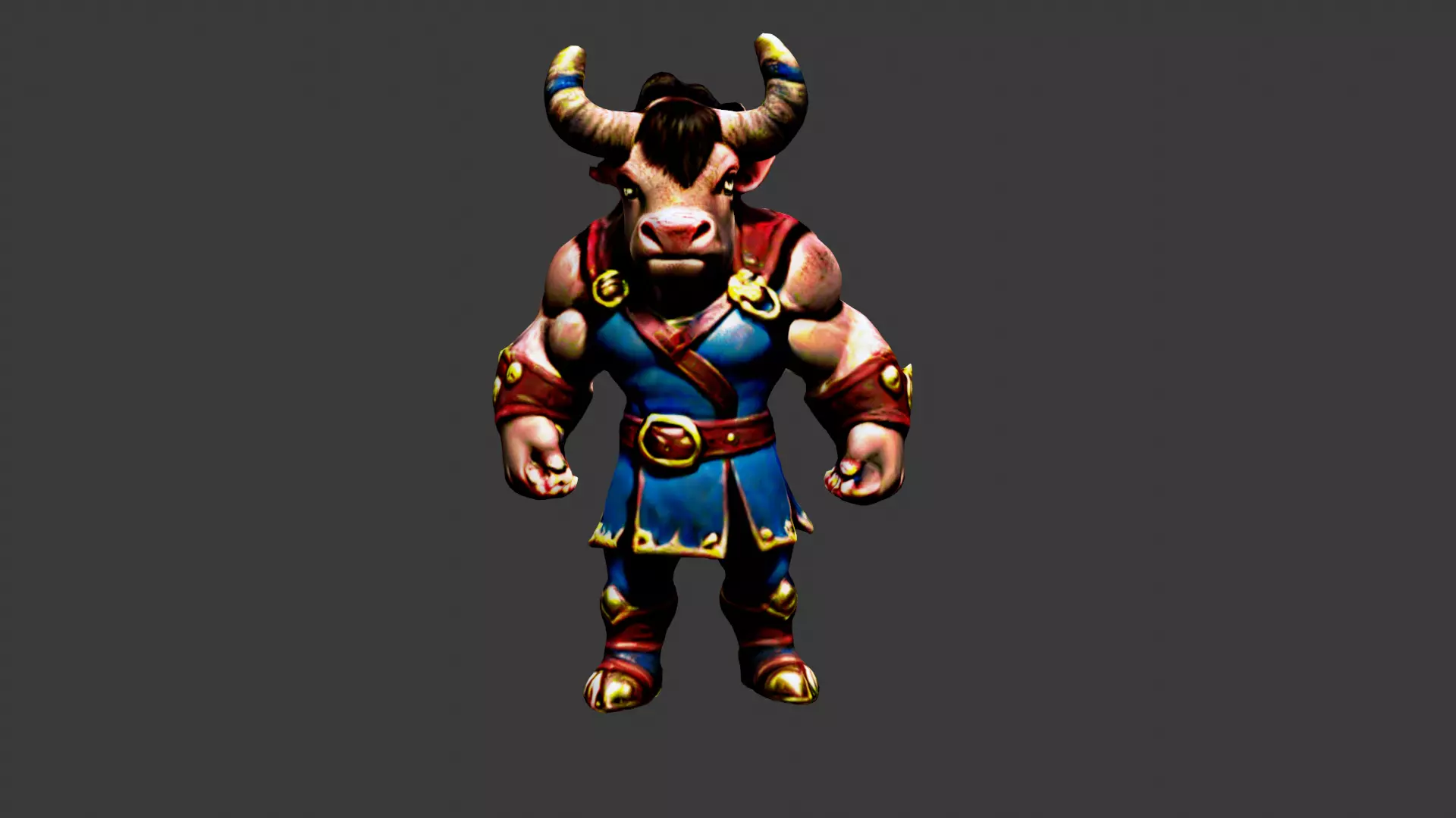 Bullman Low-poly 3D model_0