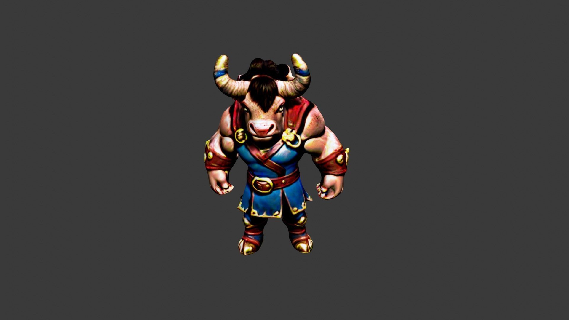 Bullman Low-poly 3D model_5