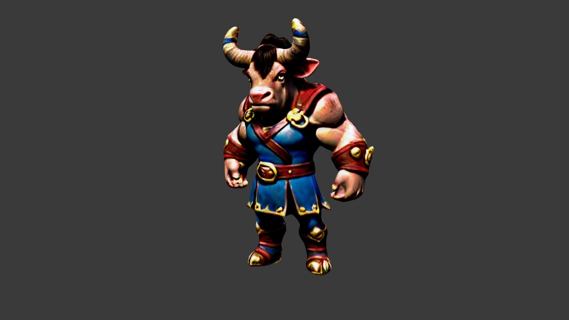 Bullman Low-poly 3D model_3