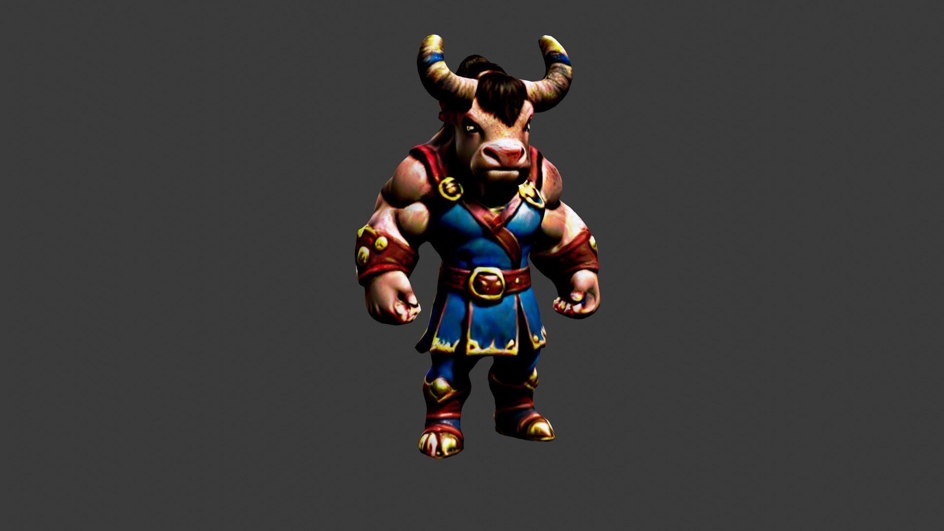 Bullman Low-poly 3D model_4