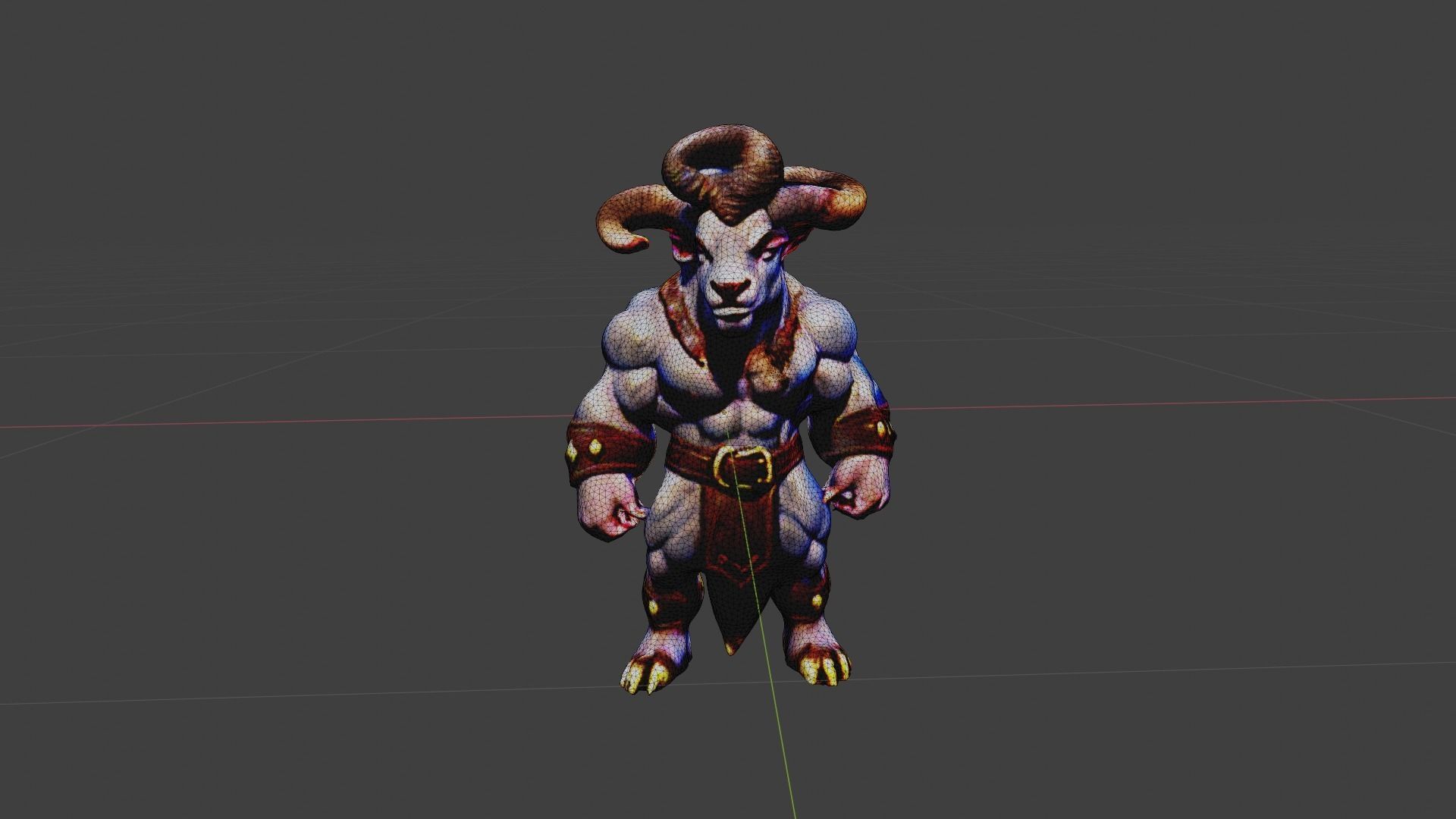 Bullman Low-poly 3D model_6