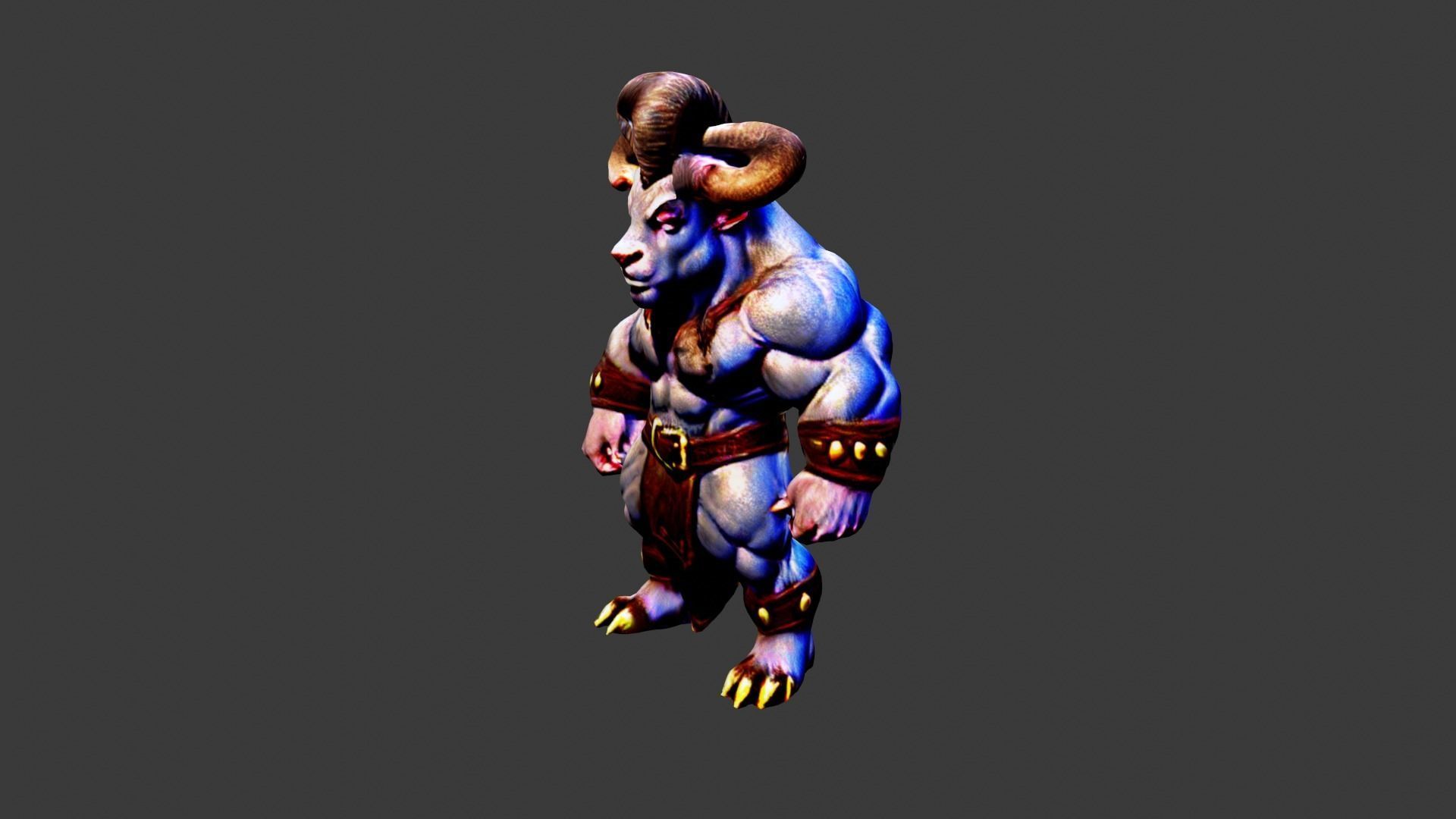 Bullman Low-poly 3D model_2