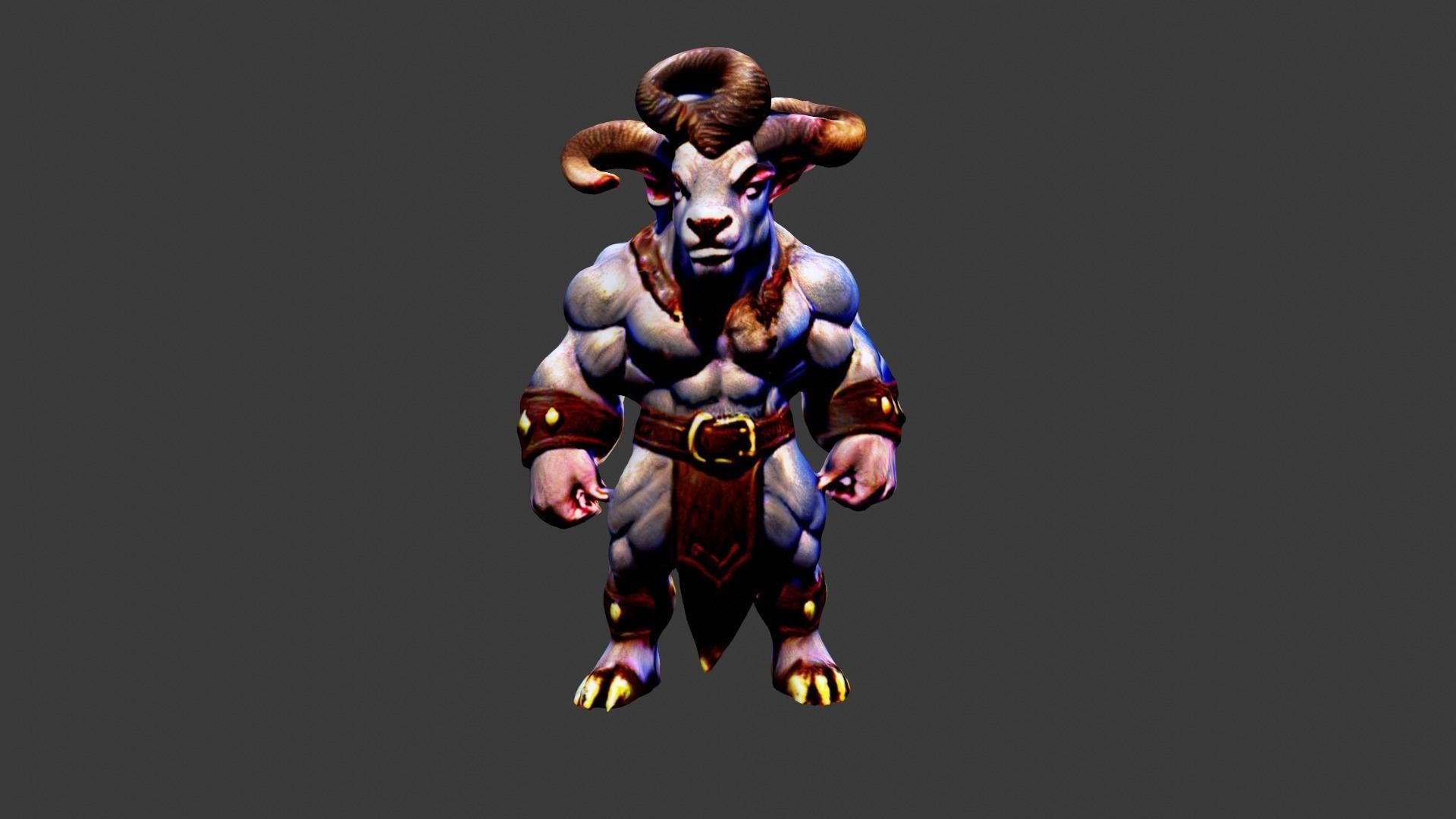 Bullman Low-poly 3D model_1