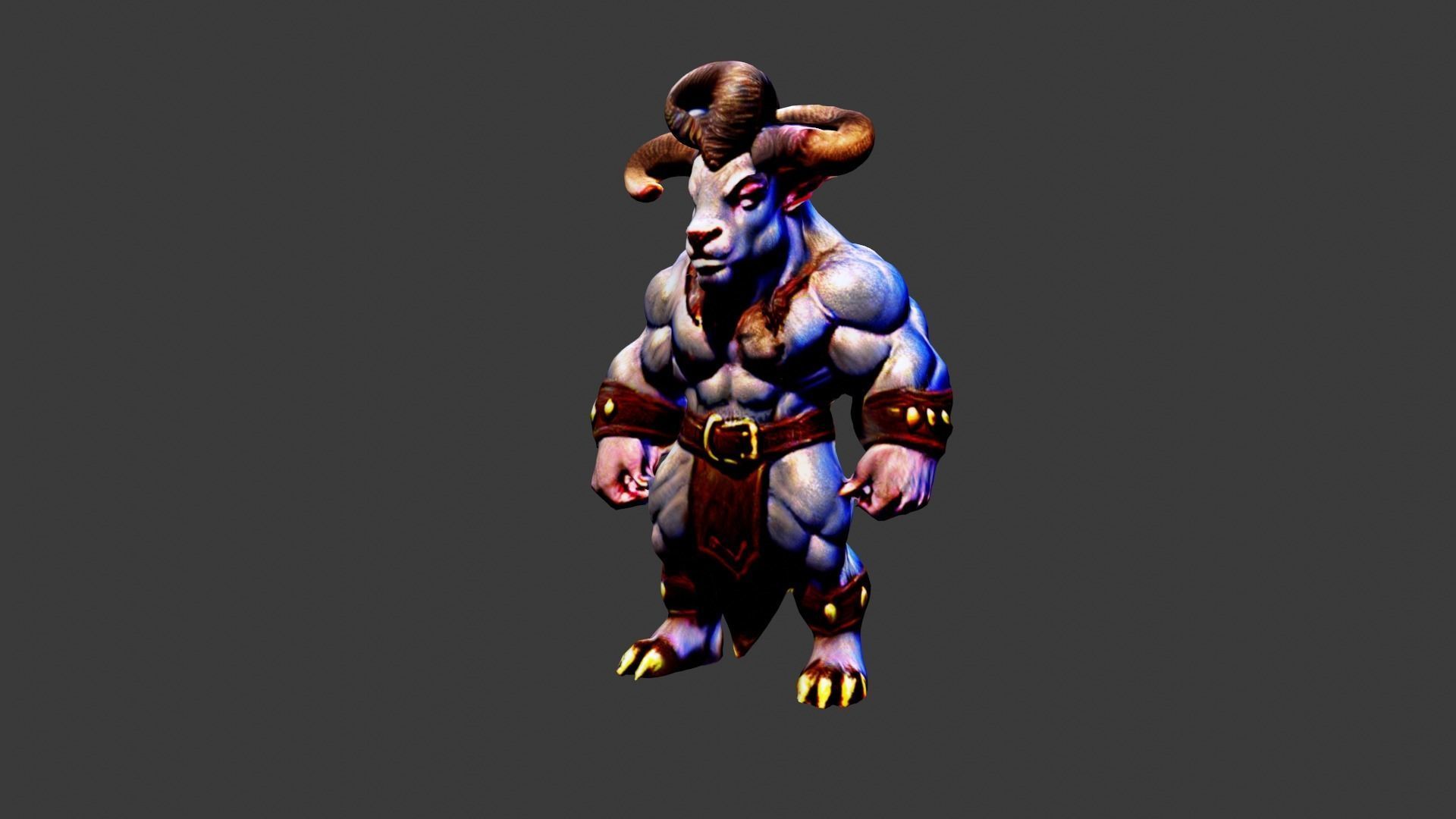Bullman Low-poly 3D model_3