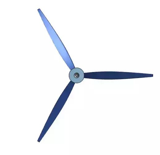 3 blade propeller with nose cone