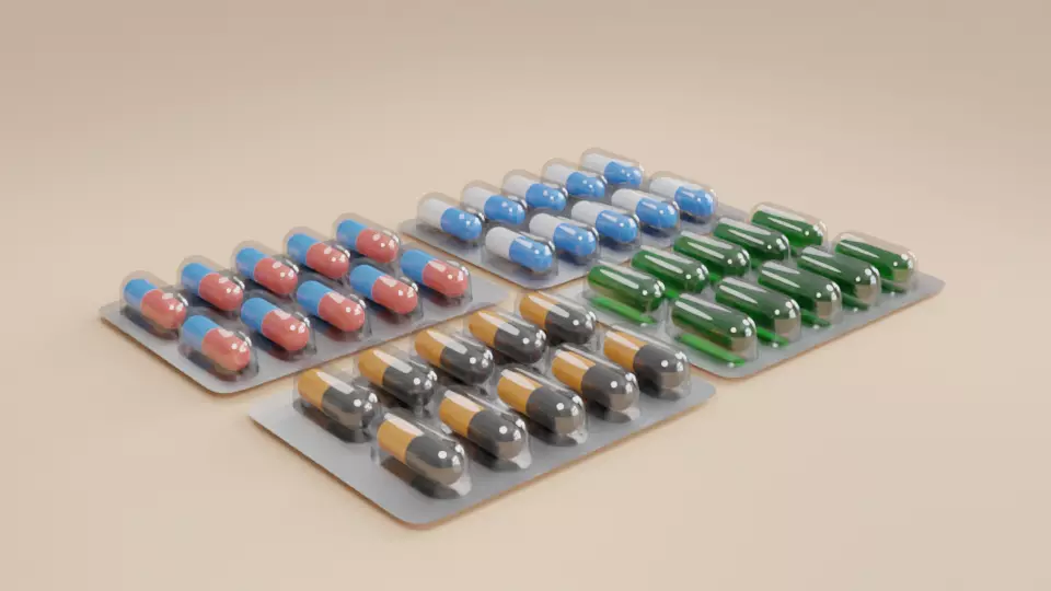 Simple Pills Medicine 3D model 3D model_0
