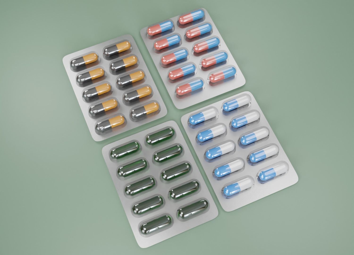 Simple Pills Medicine 3D model 3D model_2