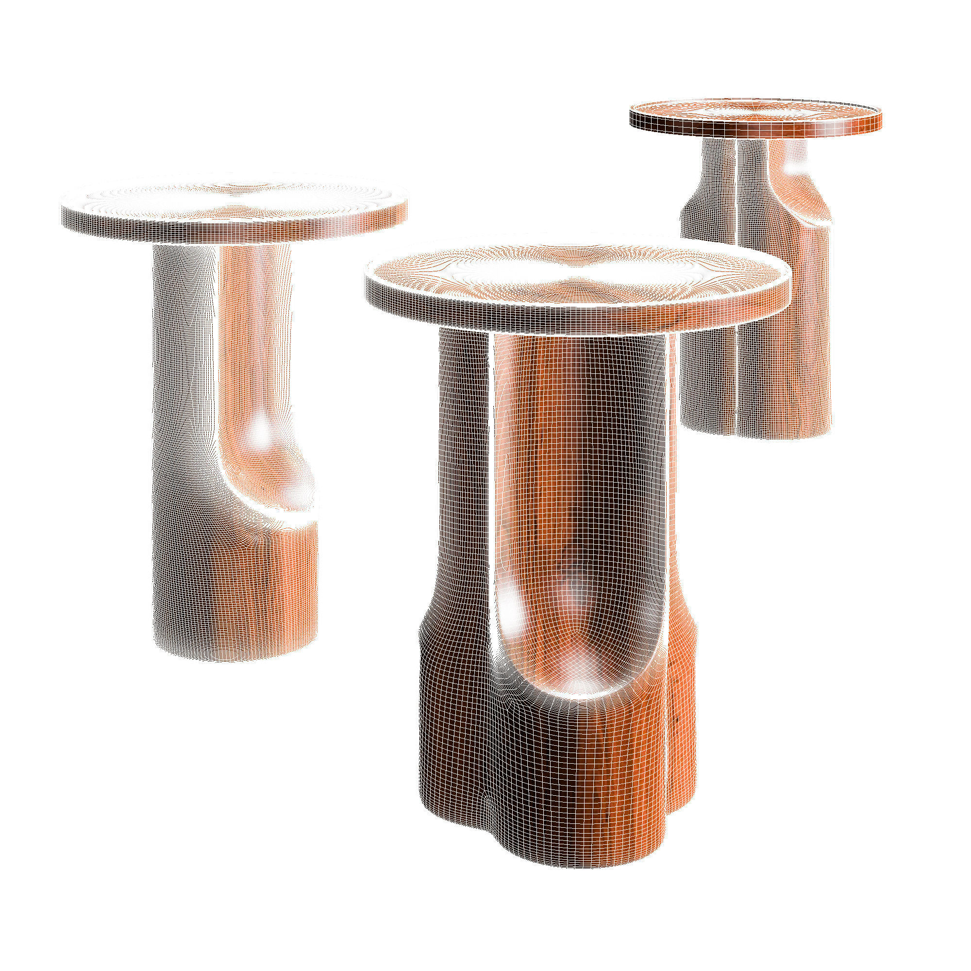 Modern Side Table 01 3D model_2