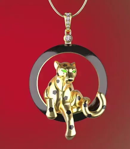 panther pendant 3D print model
