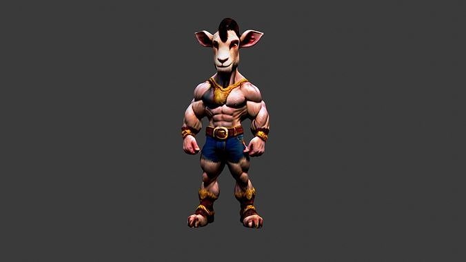 Animal Man Low-poly 3D model