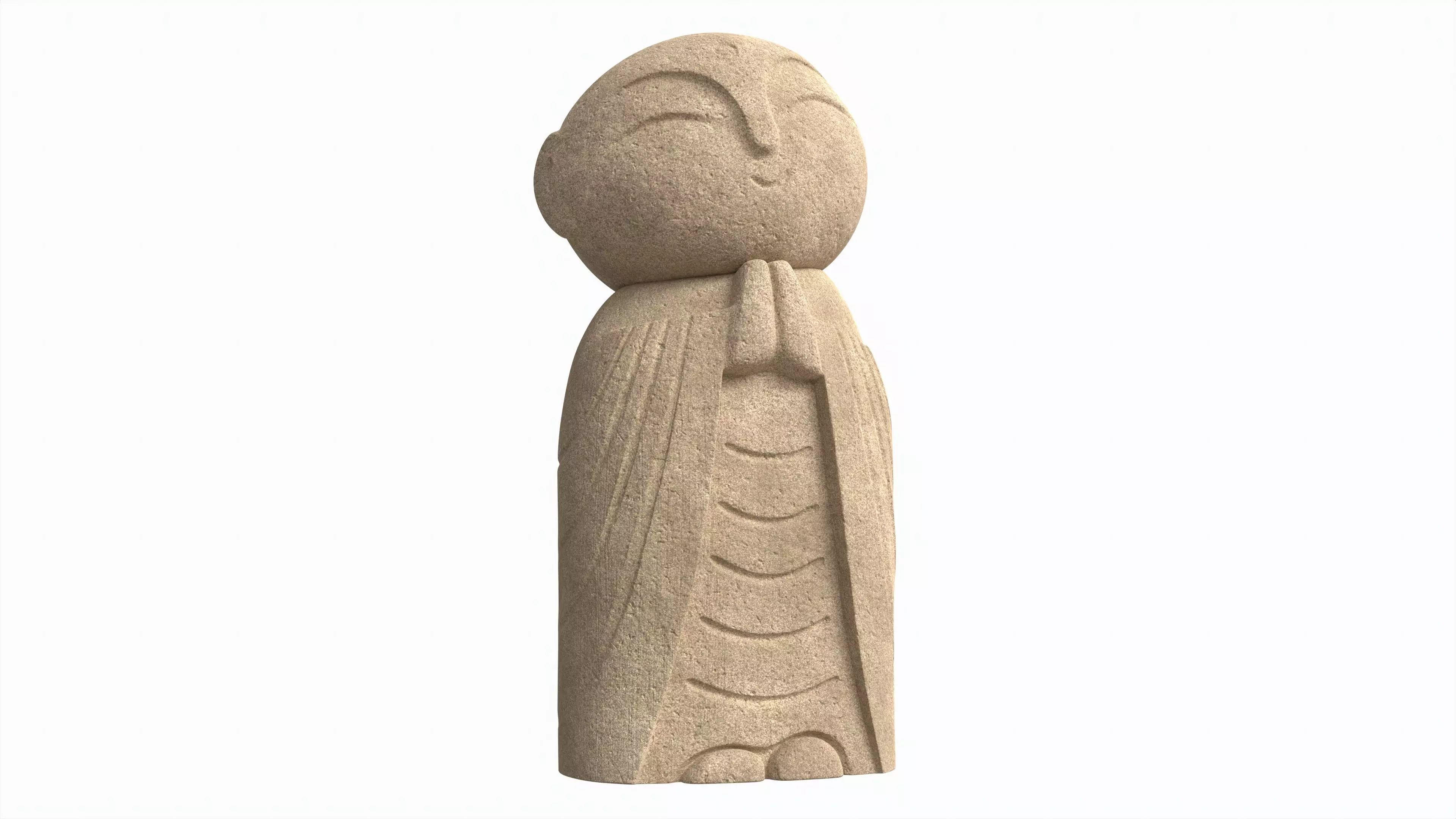 Japanese Jizo Figurine 3D model_0