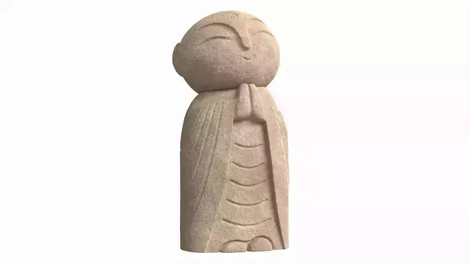 Japanese Jizo Figurine 3D model