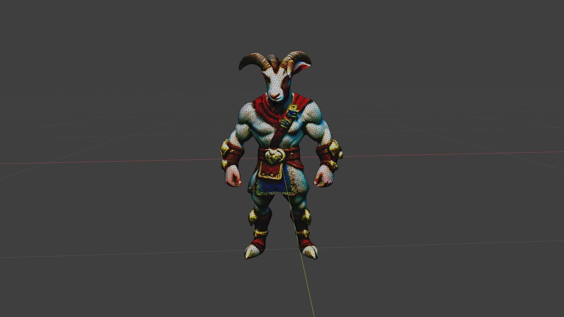 DeerMan Low-poly 3D model_6