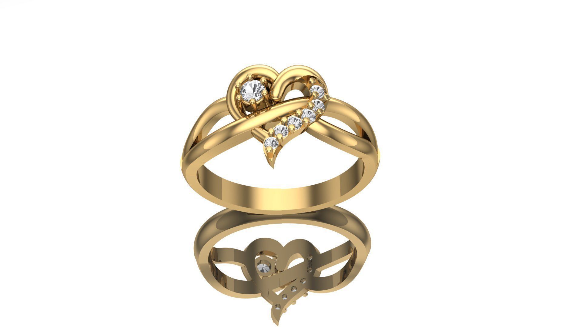 Heart Ring 3D print model_15