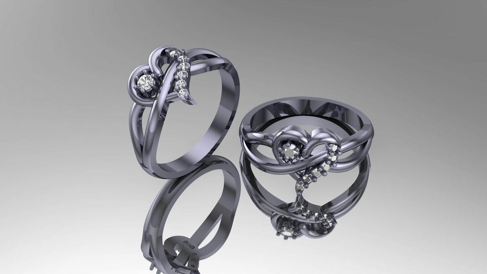 Heart Ring 3D print model_5