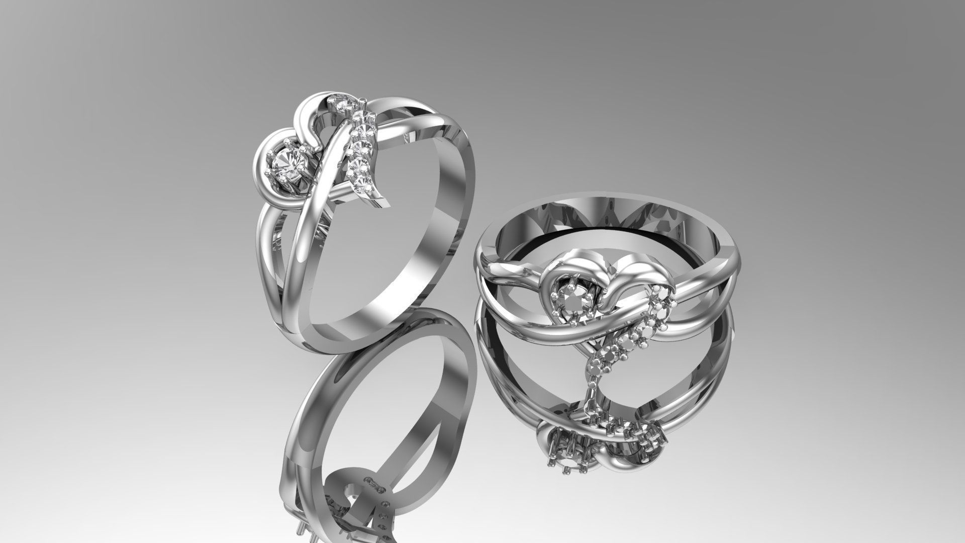 Heart Ring 3D print model_13