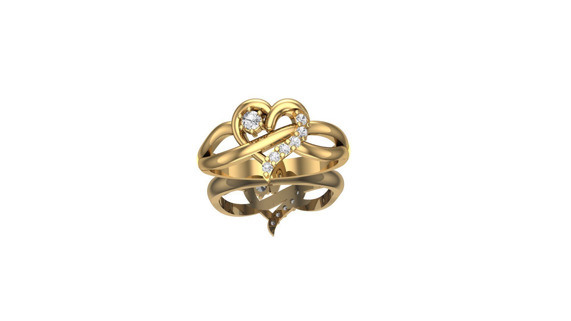 Heart Ring 3D print model_10
