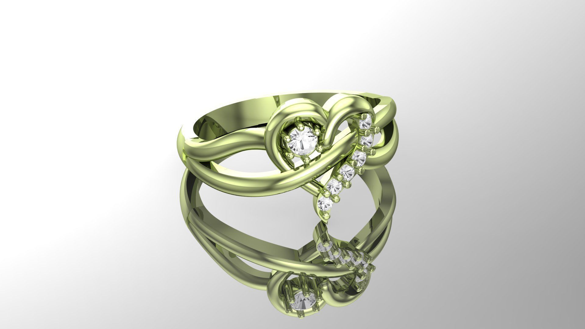 Heart Ring 3D print model_19