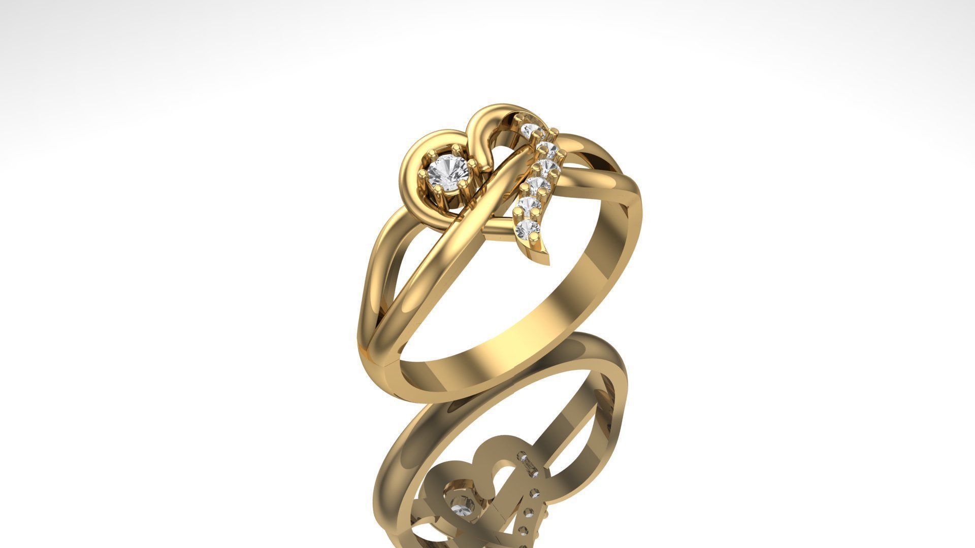 Heart Ring 3D print model_7
