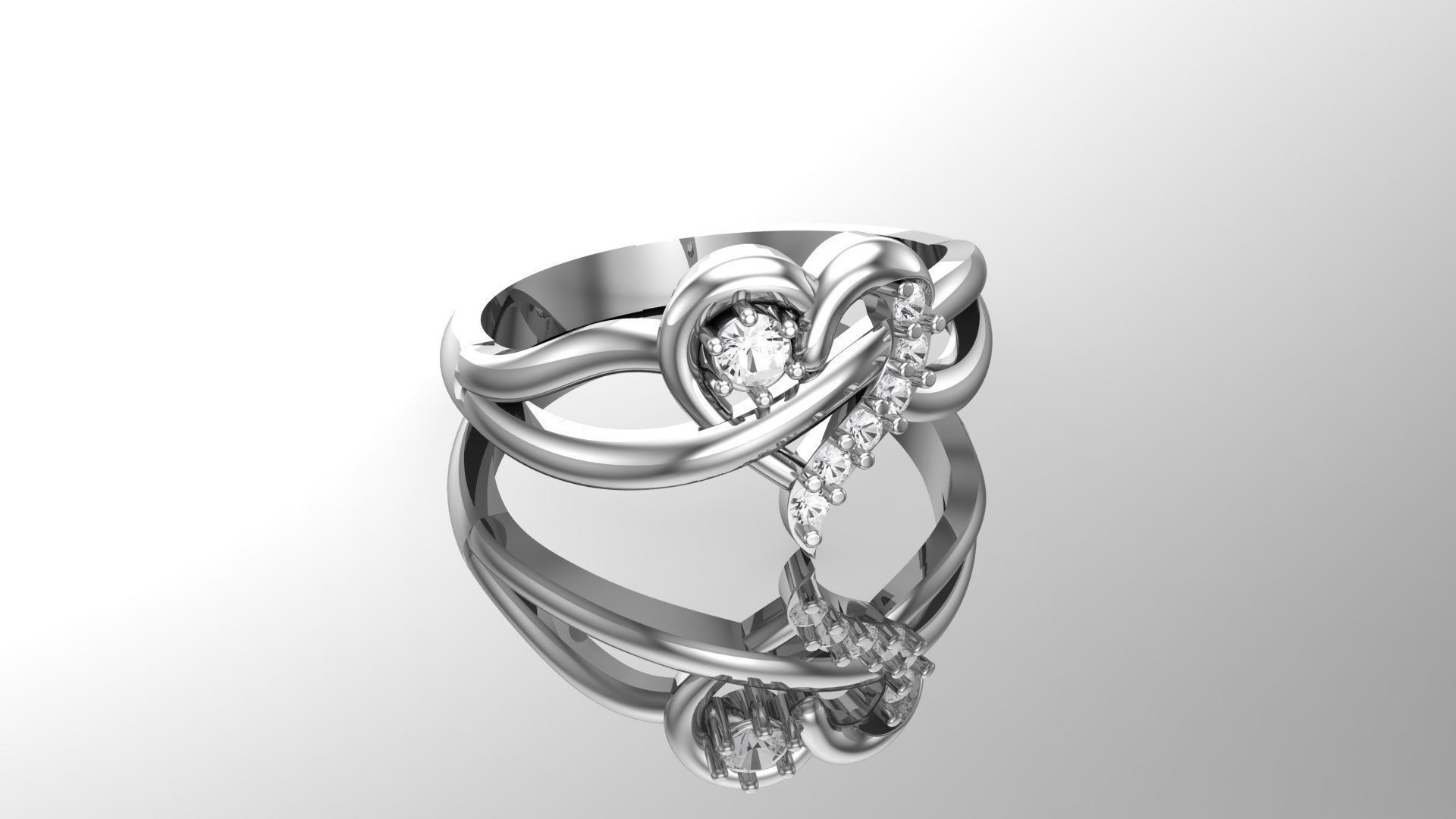 Heart Ring 3D print model_17