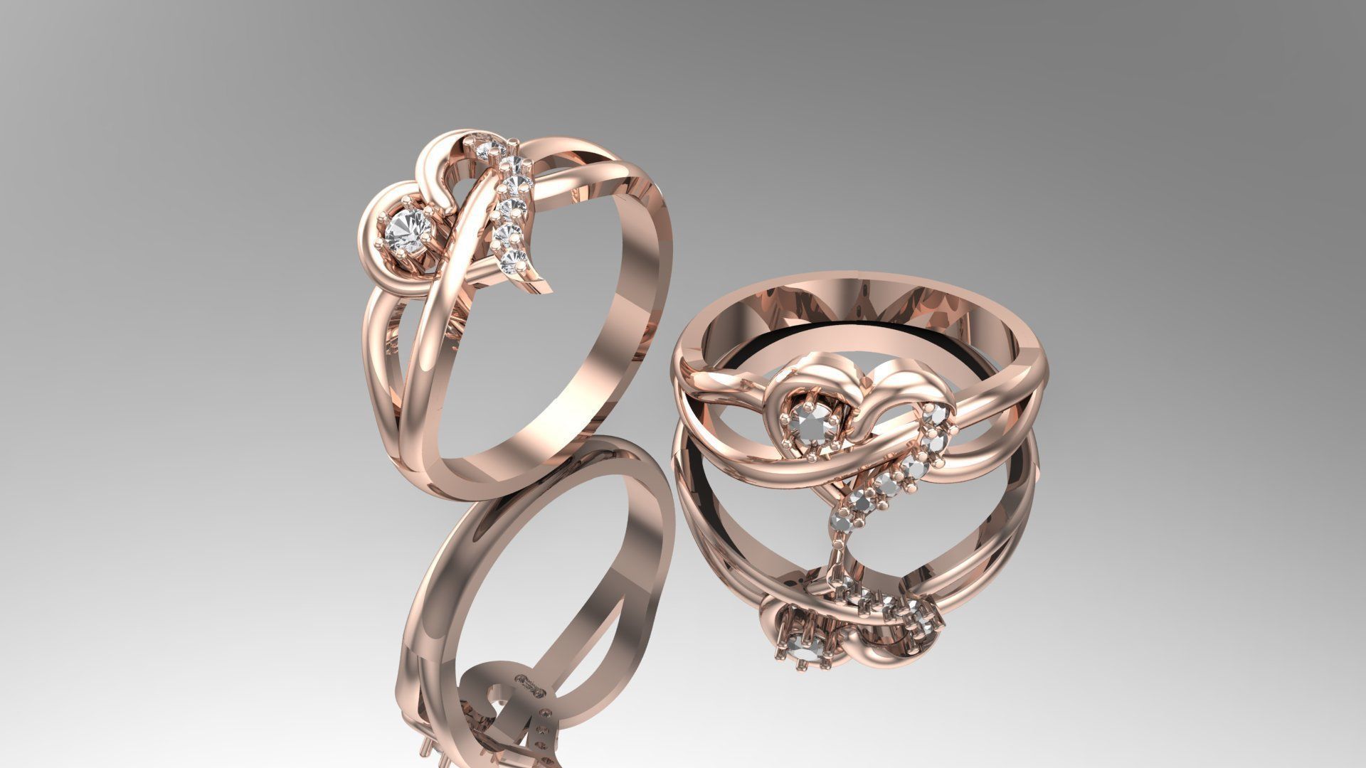 Heart Ring 3D print model_4