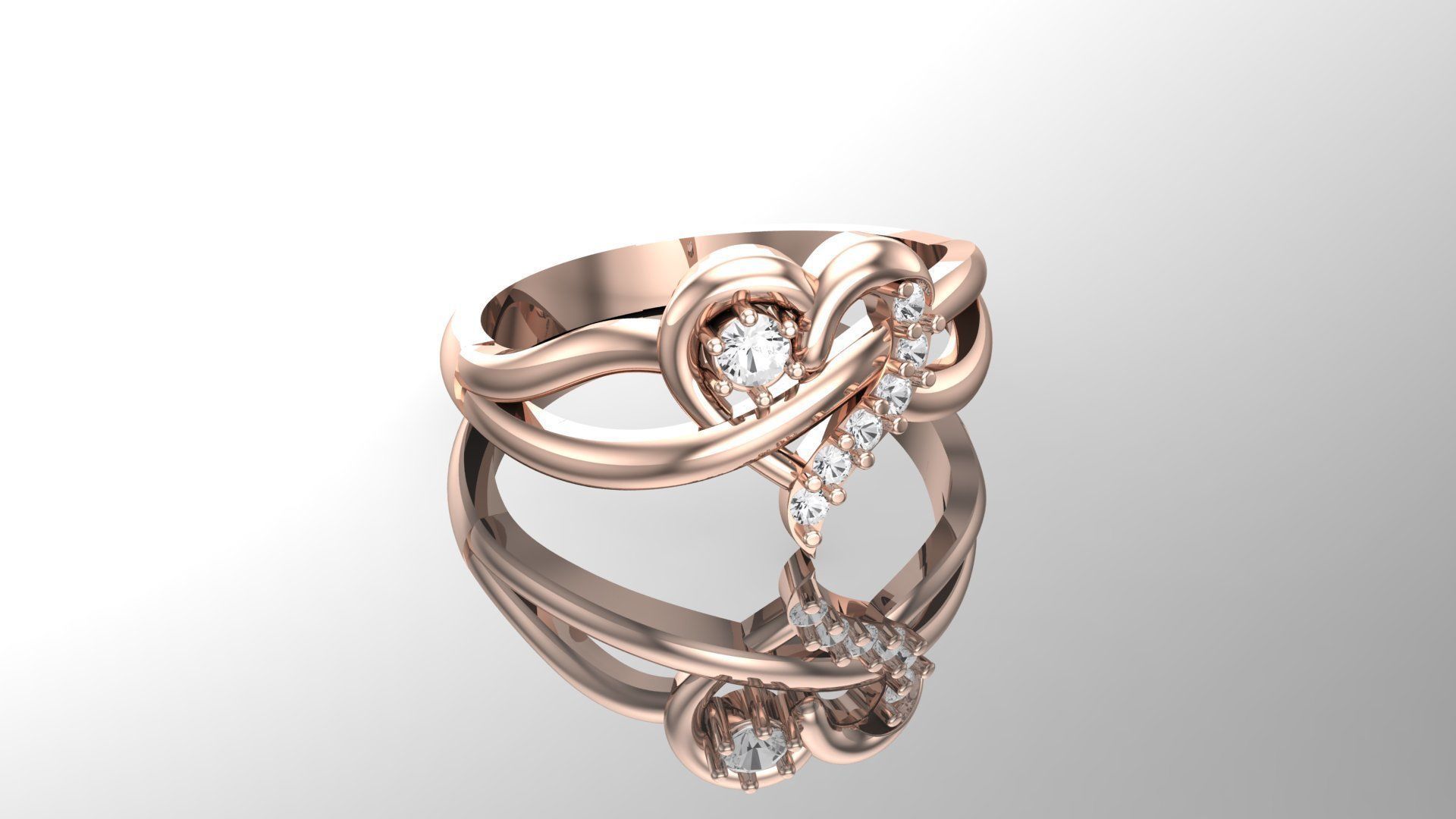 Heart Ring 3D print model_20