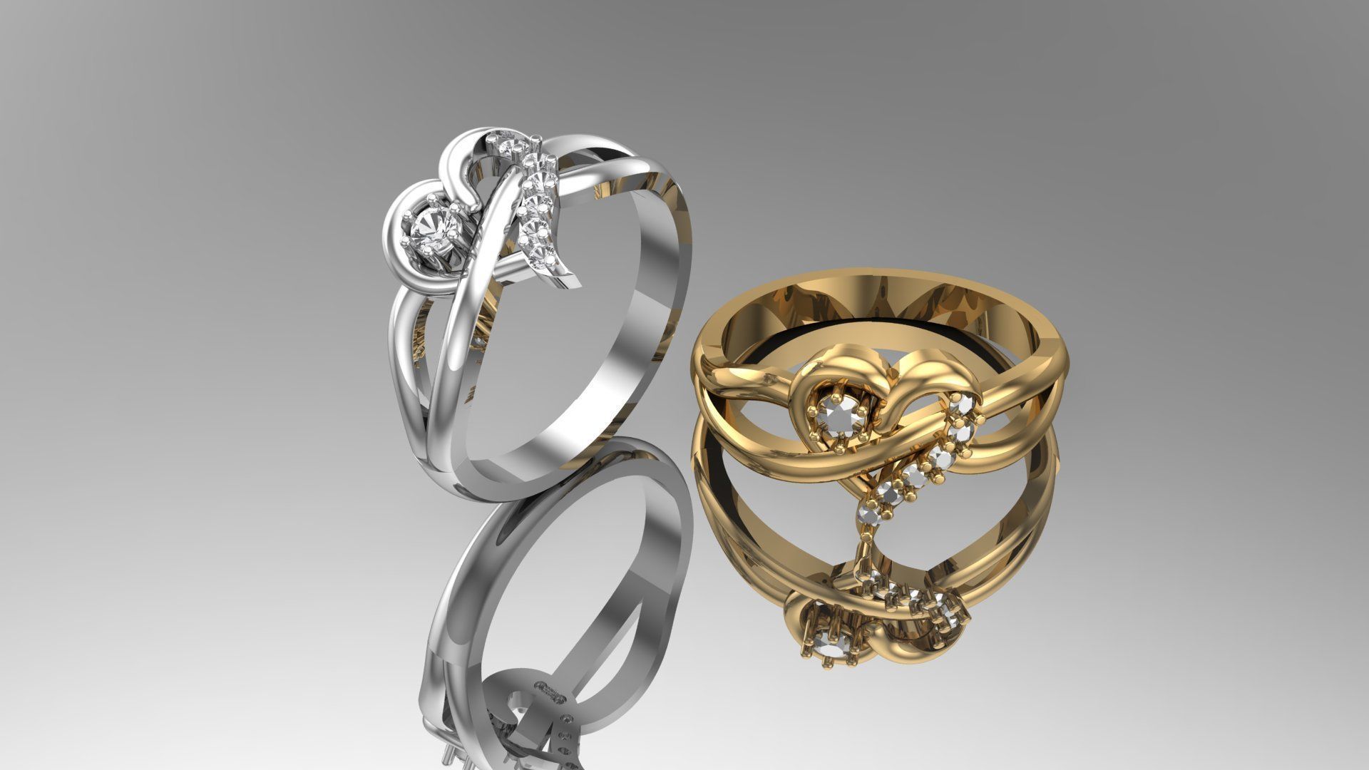 Heart Ring 3D print model_2