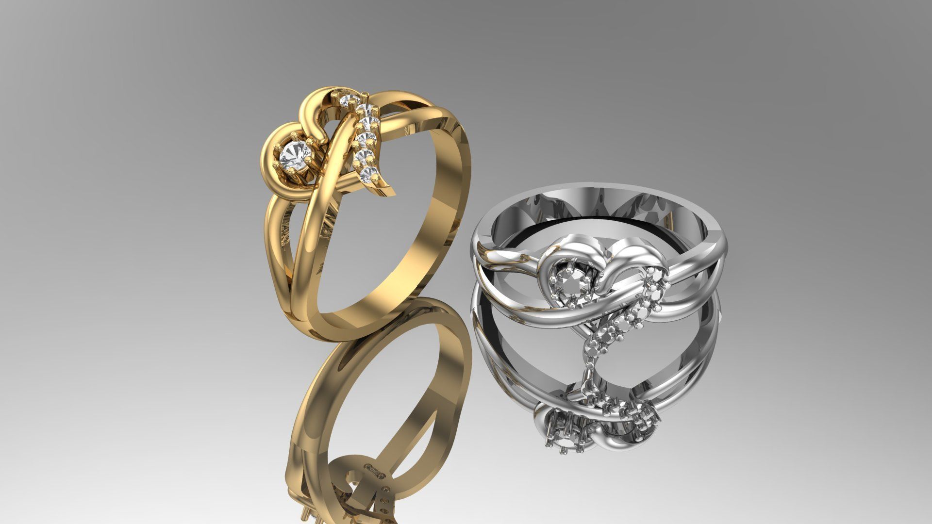 Heart Ring 3D print model_1