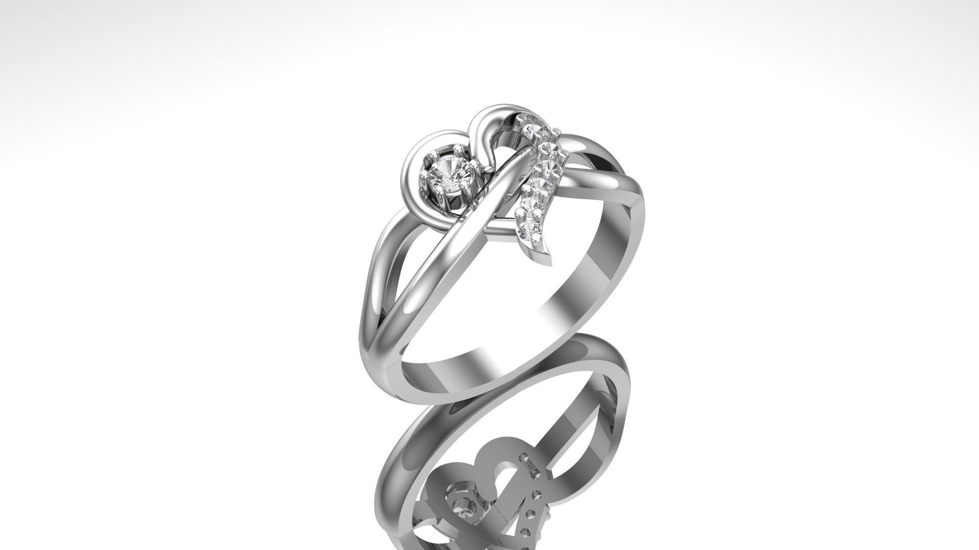 Heart Ring 3D print model_9