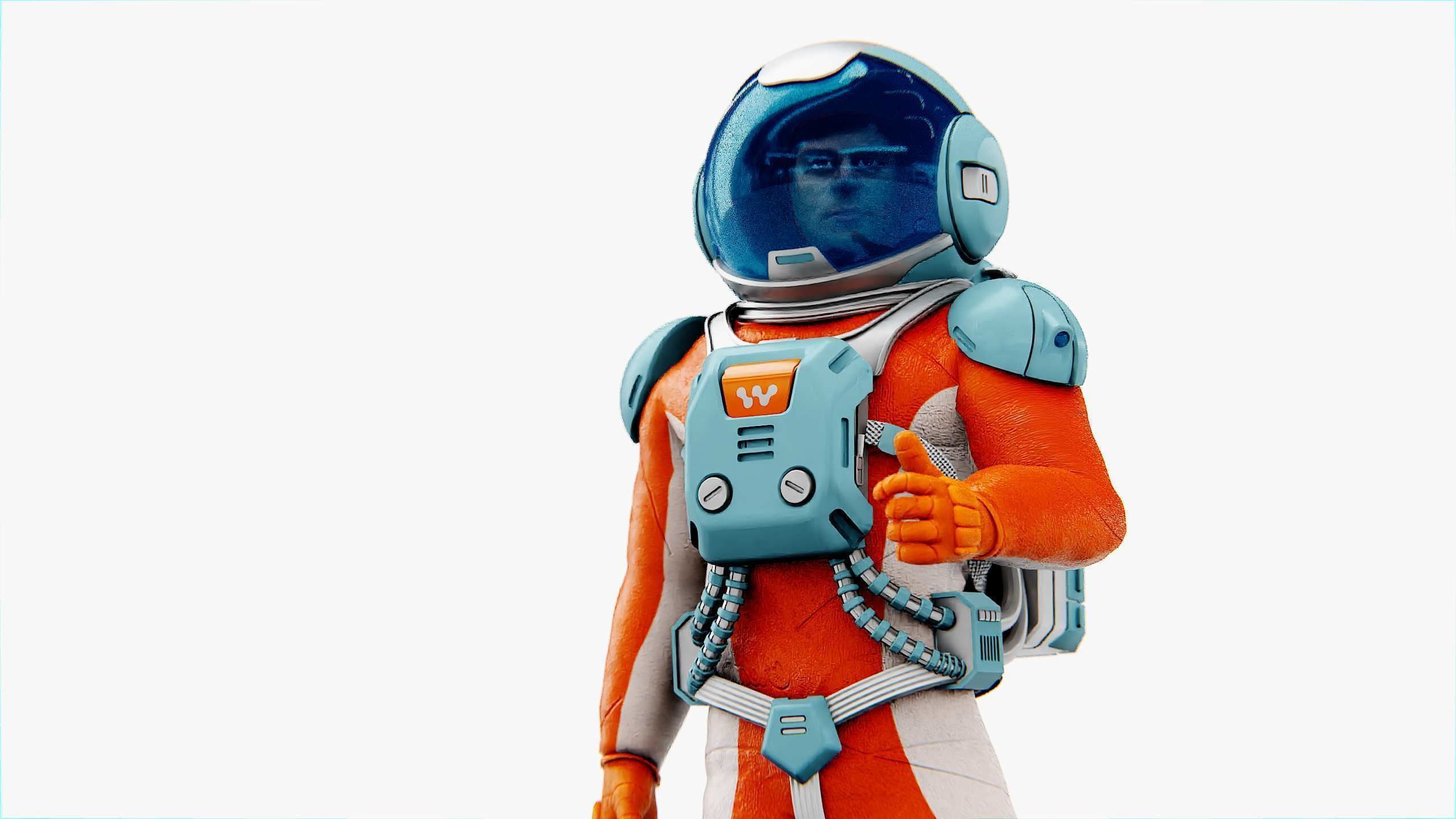 MARS COLONY ASTRONAUT V-2  RIGGED 3D model_1