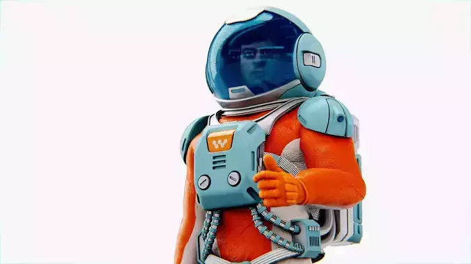 MARS COLONY ASTRONAUT V-2  RIGGED 3D model