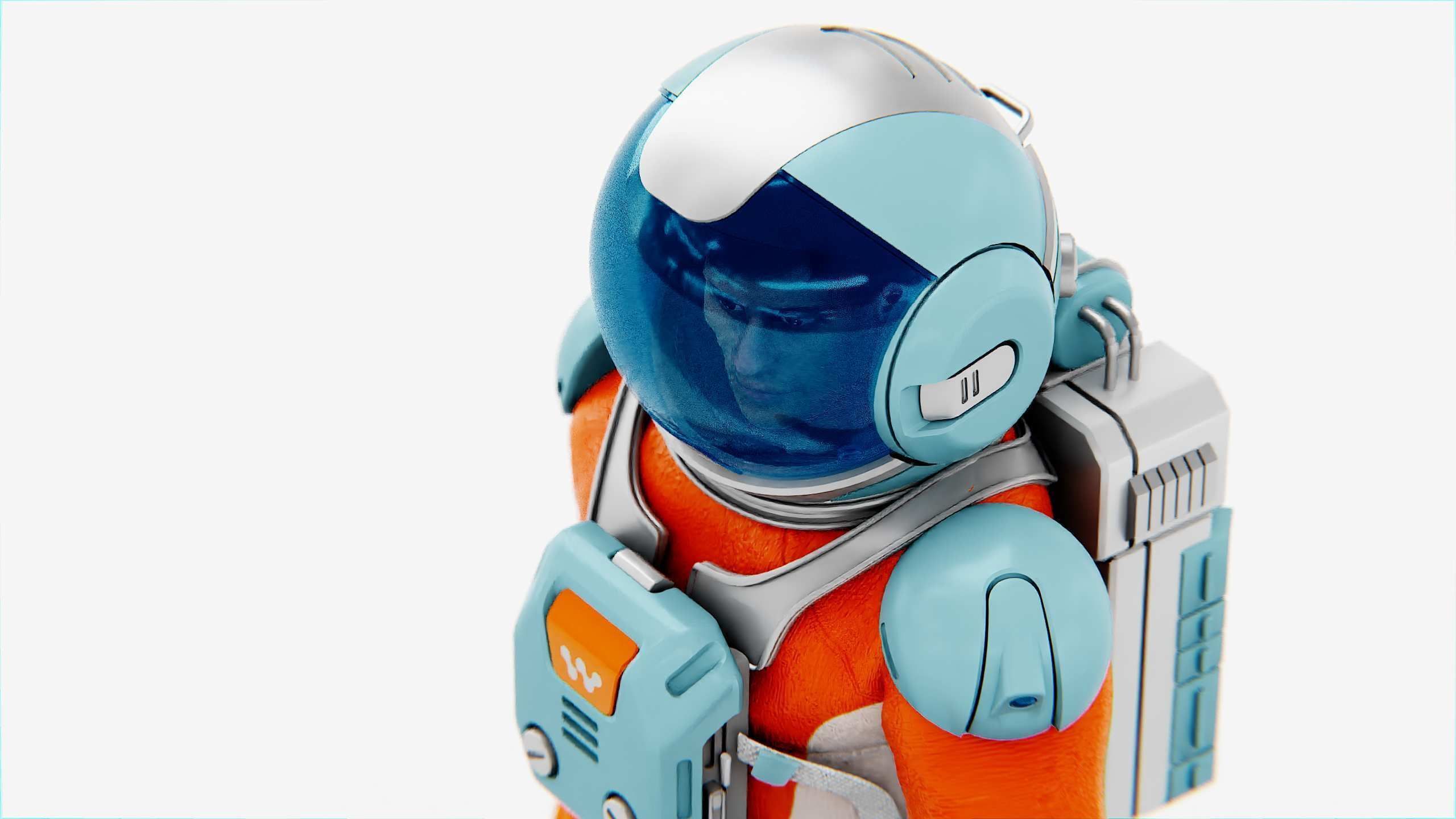 MARS COLONY ASTRONAUT V-2  RIGGED 3D model_11