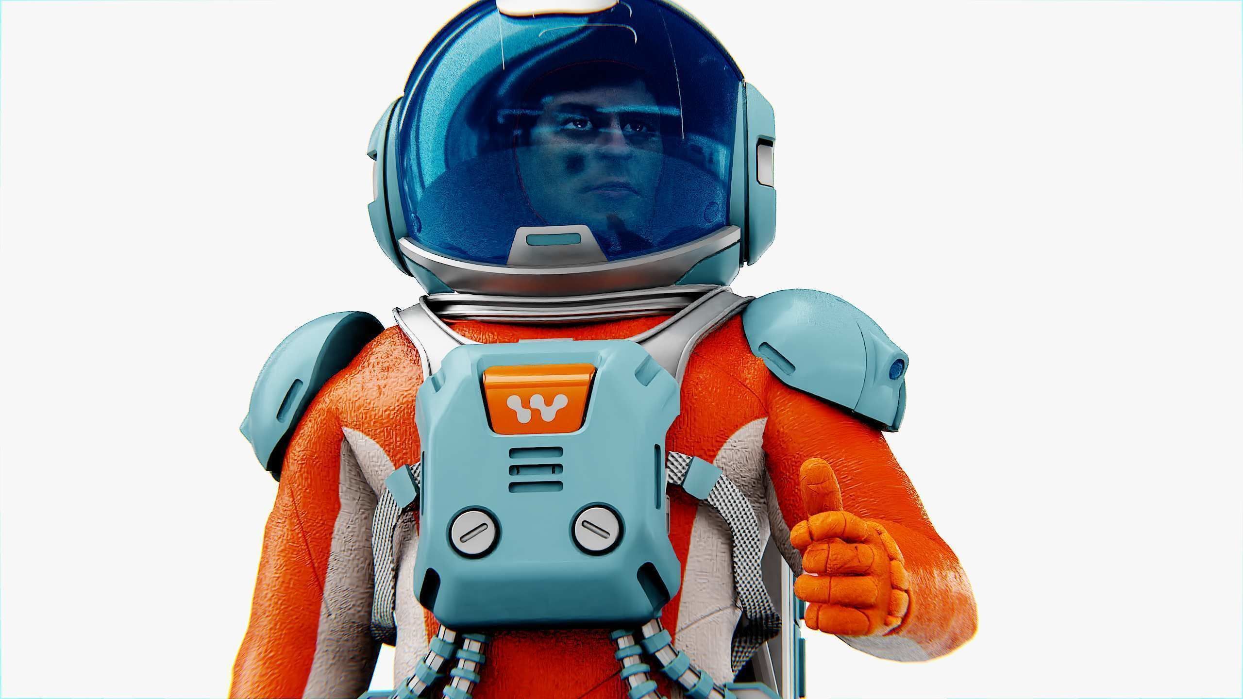 MARS COLONY ASTRONAUT V-2  RIGGED 3D model_10