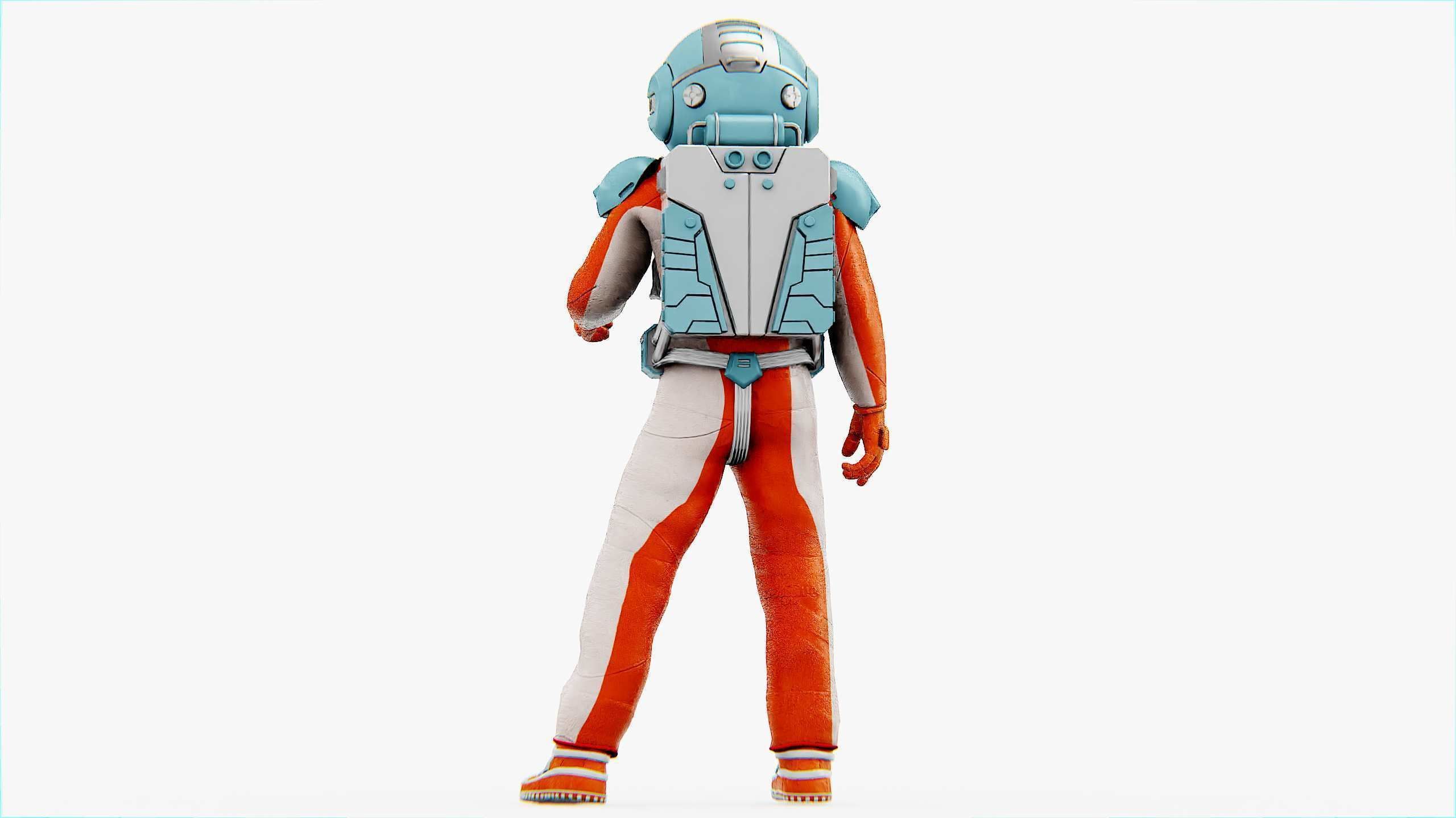 MARS COLONY ASTRONAUT V-2  RIGGED 3D model_6