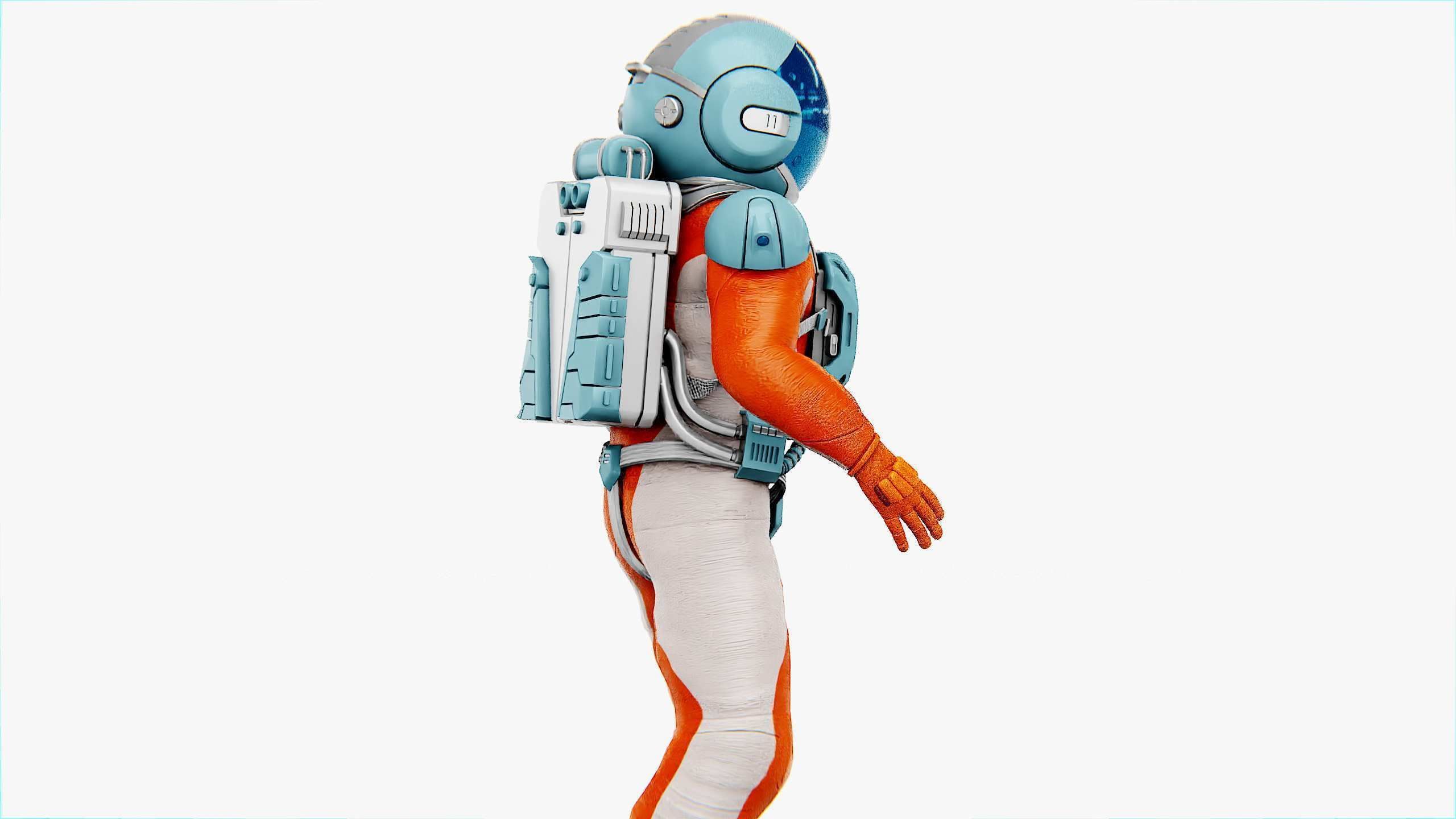 MARS COLONY ASTRONAUT V-2  RIGGED 3D model_25