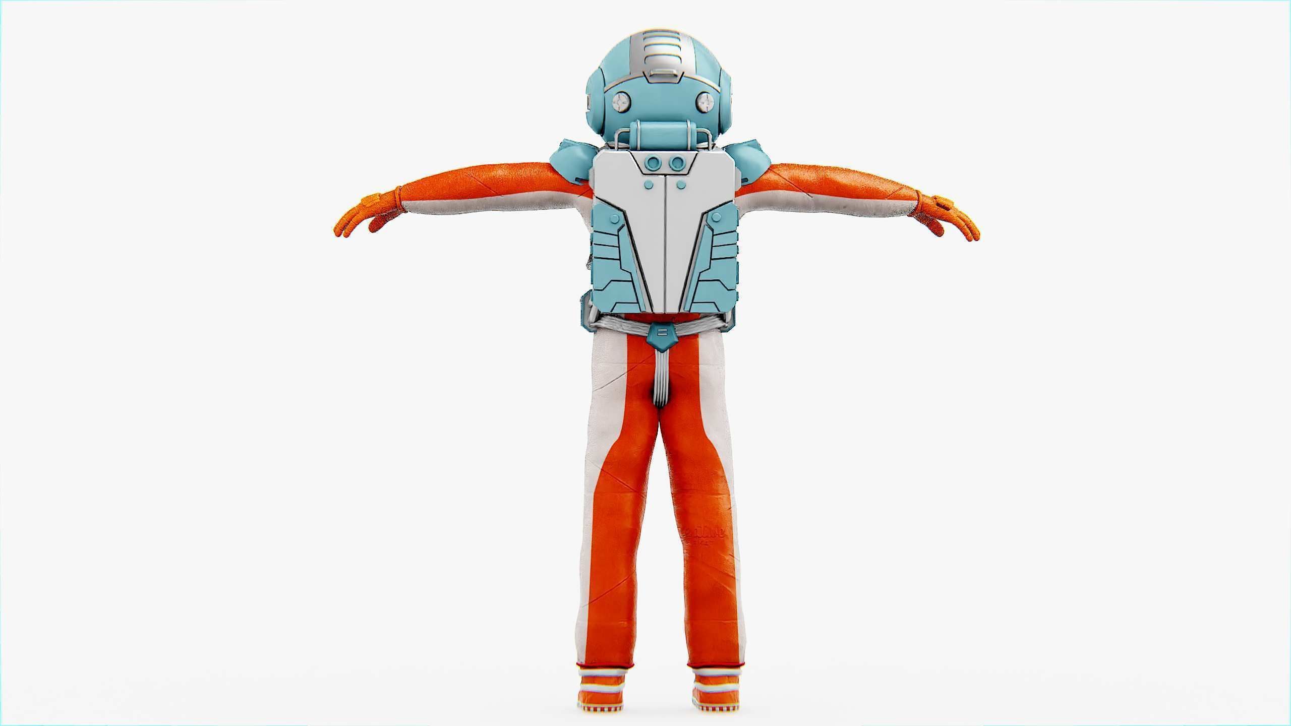 MARS COLONY ASTRONAUT V-2  RIGGED 3D model_20