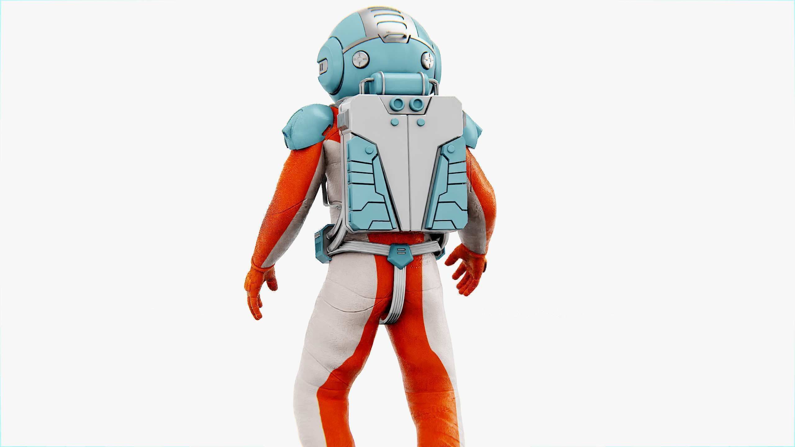 MARS COLONY ASTRONAUT V-2  RIGGED 3D model_24