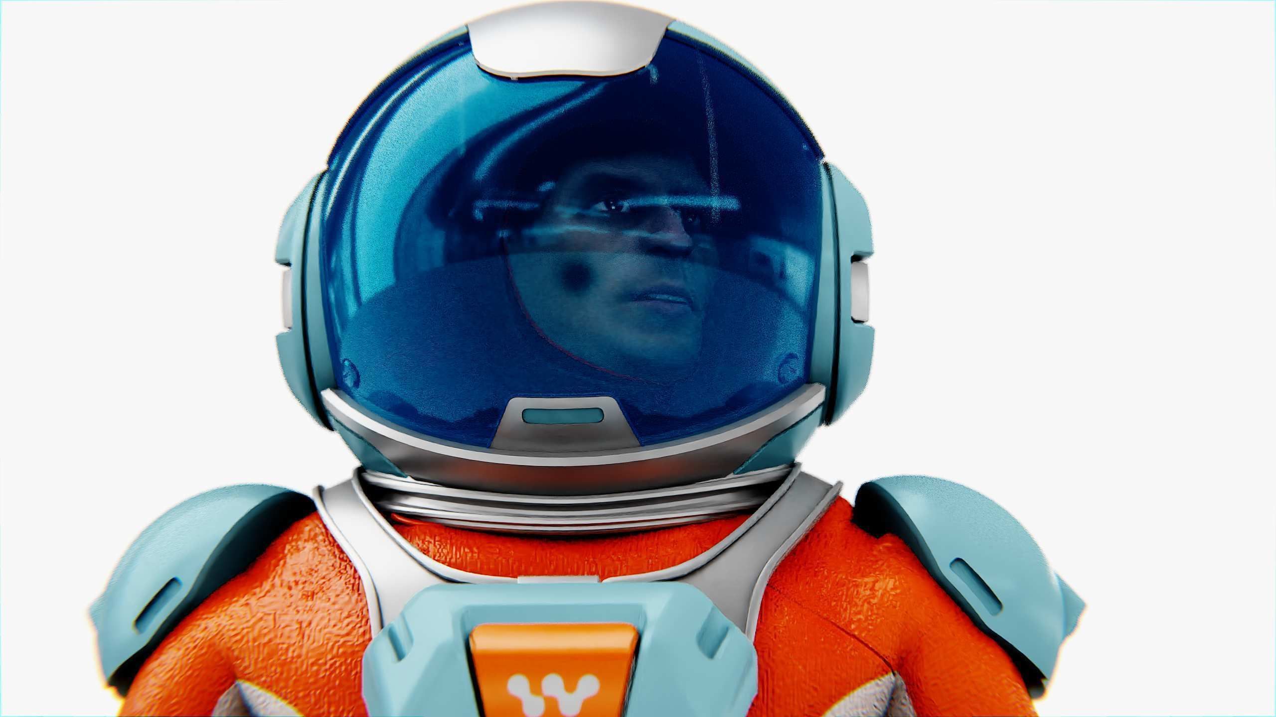 MARS COLONY ASTRONAUT V-2  RIGGED 3D model_27