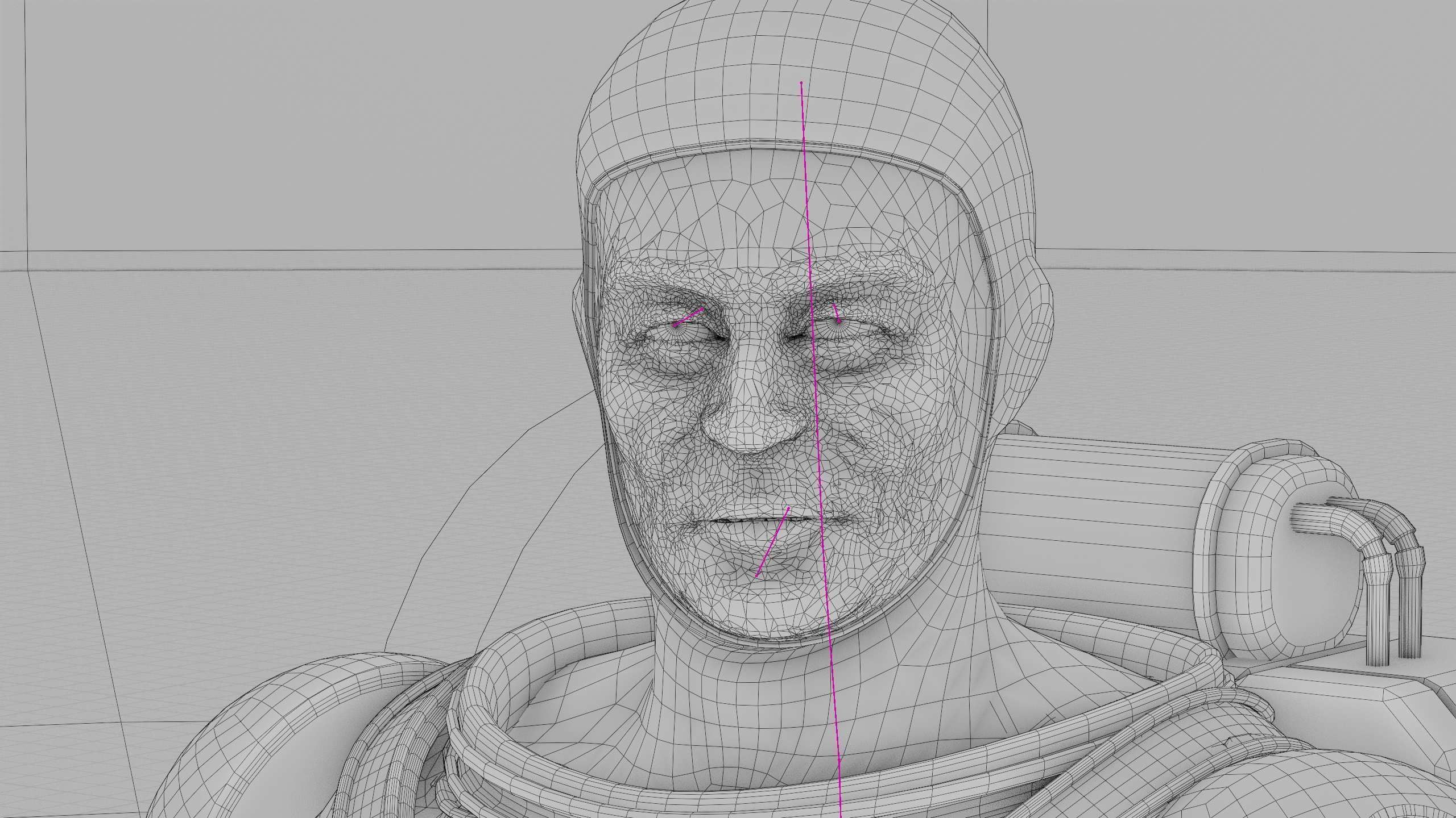 MARS COLONY ASTRONAUT V-2  RIGGED 3D model_39