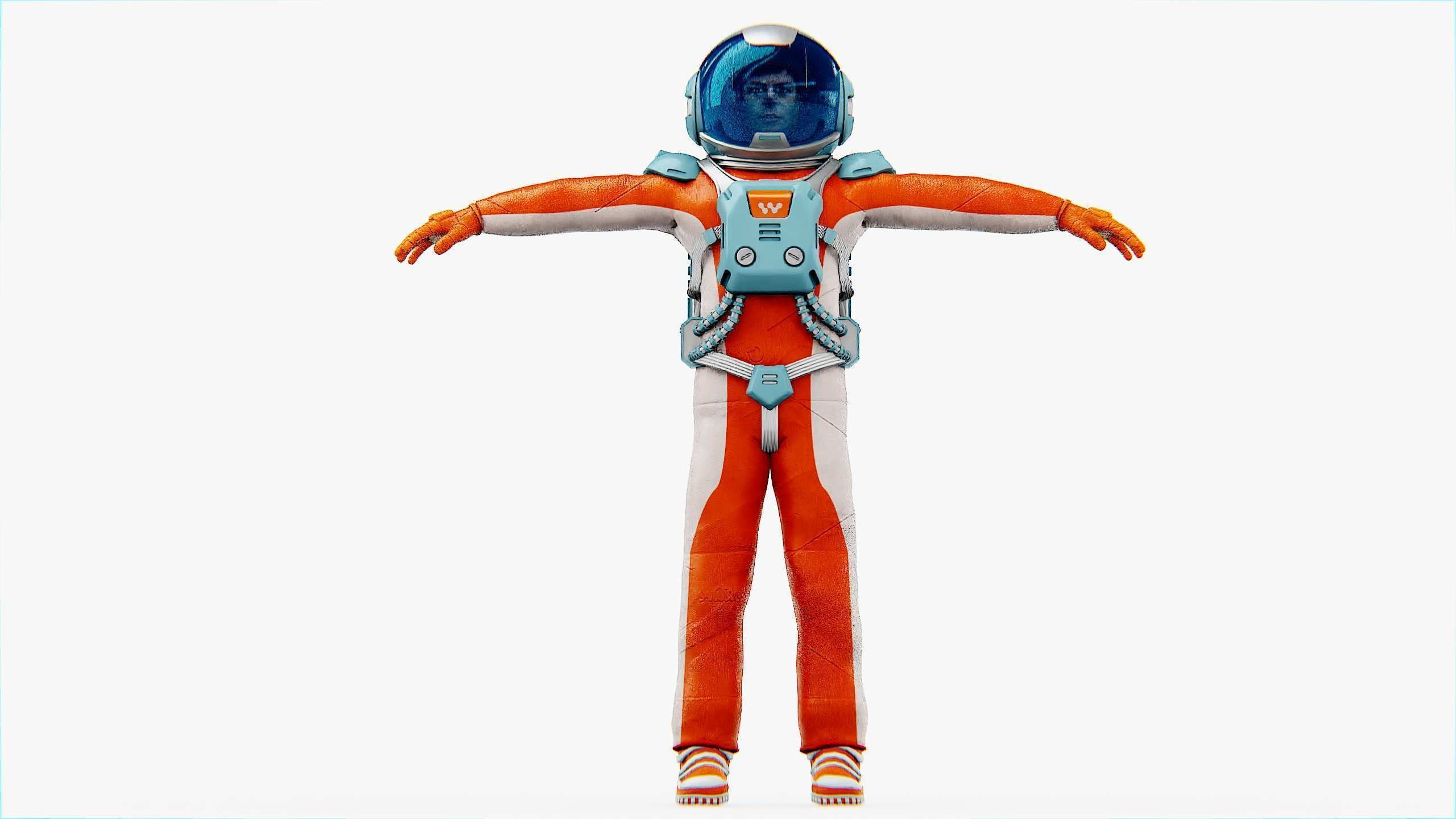 MARS COLONY ASTRONAUT V-2  RIGGED 3D model_19