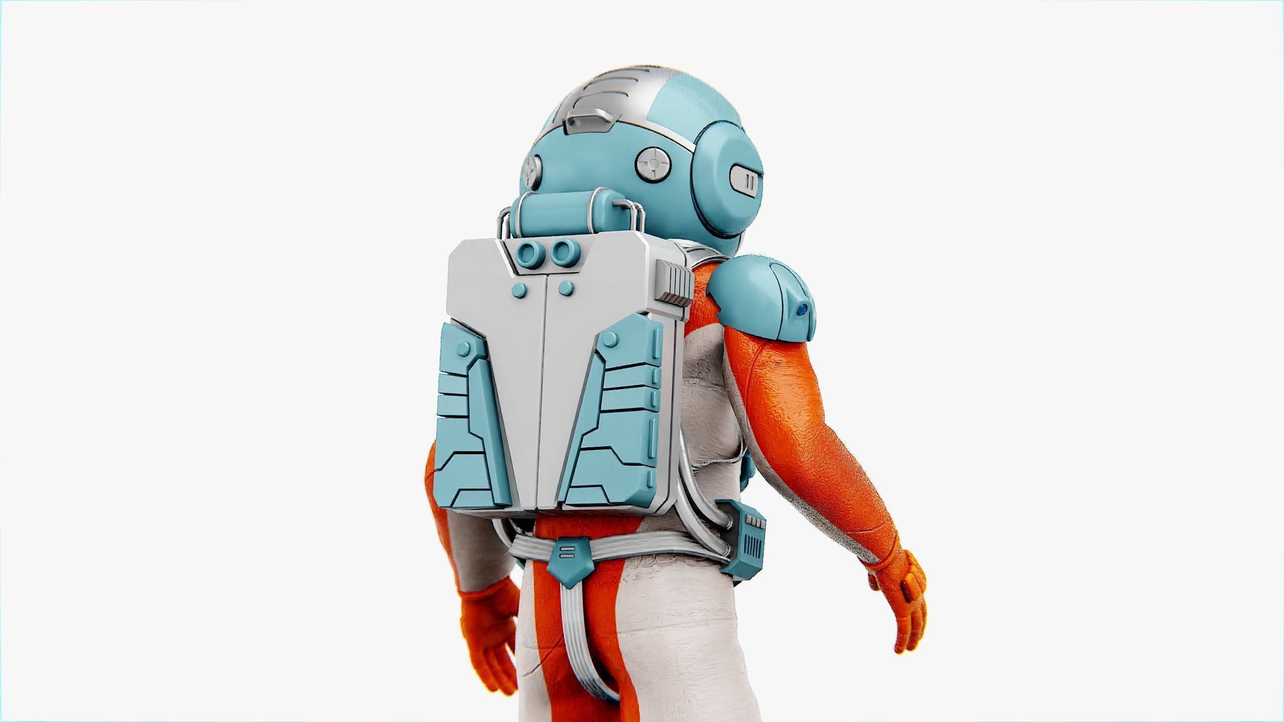 MARS COLONY ASTRONAUT V-2  RIGGED 3D model_29