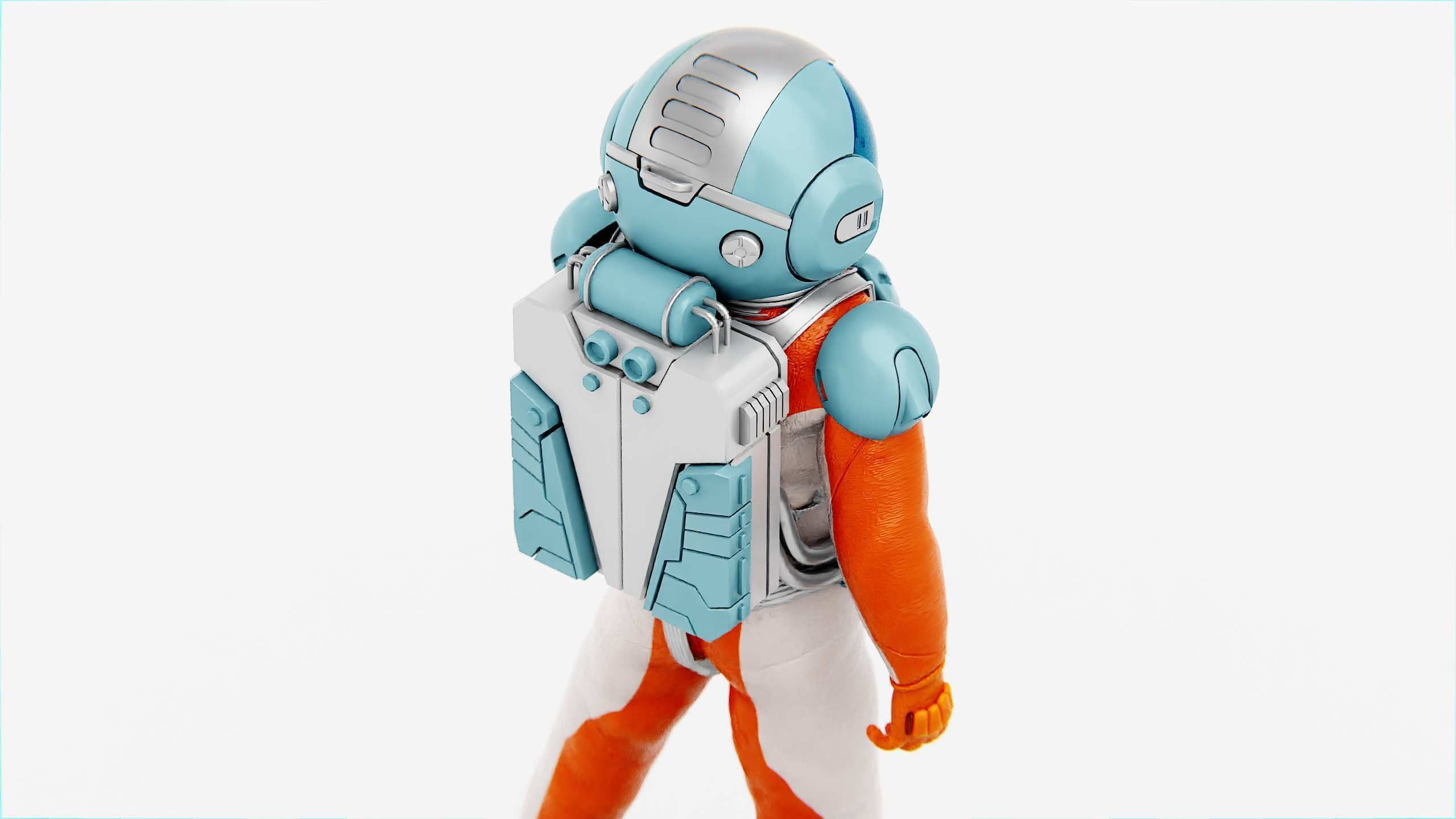 MARS COLONY ASTRONAUT V-2  RIGGED 3D model_16