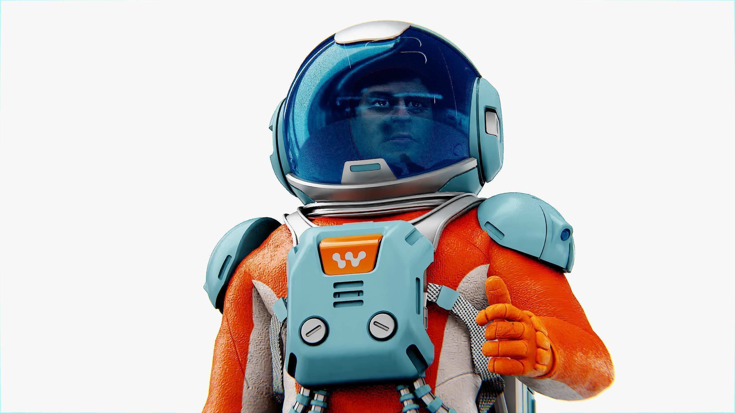 MARS COLONY ASTRONAUT V-2  RIGGED 3D model_18