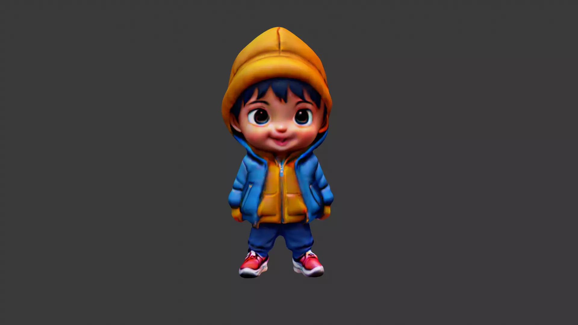 Sweet Boy Low-poly 3D model_0
