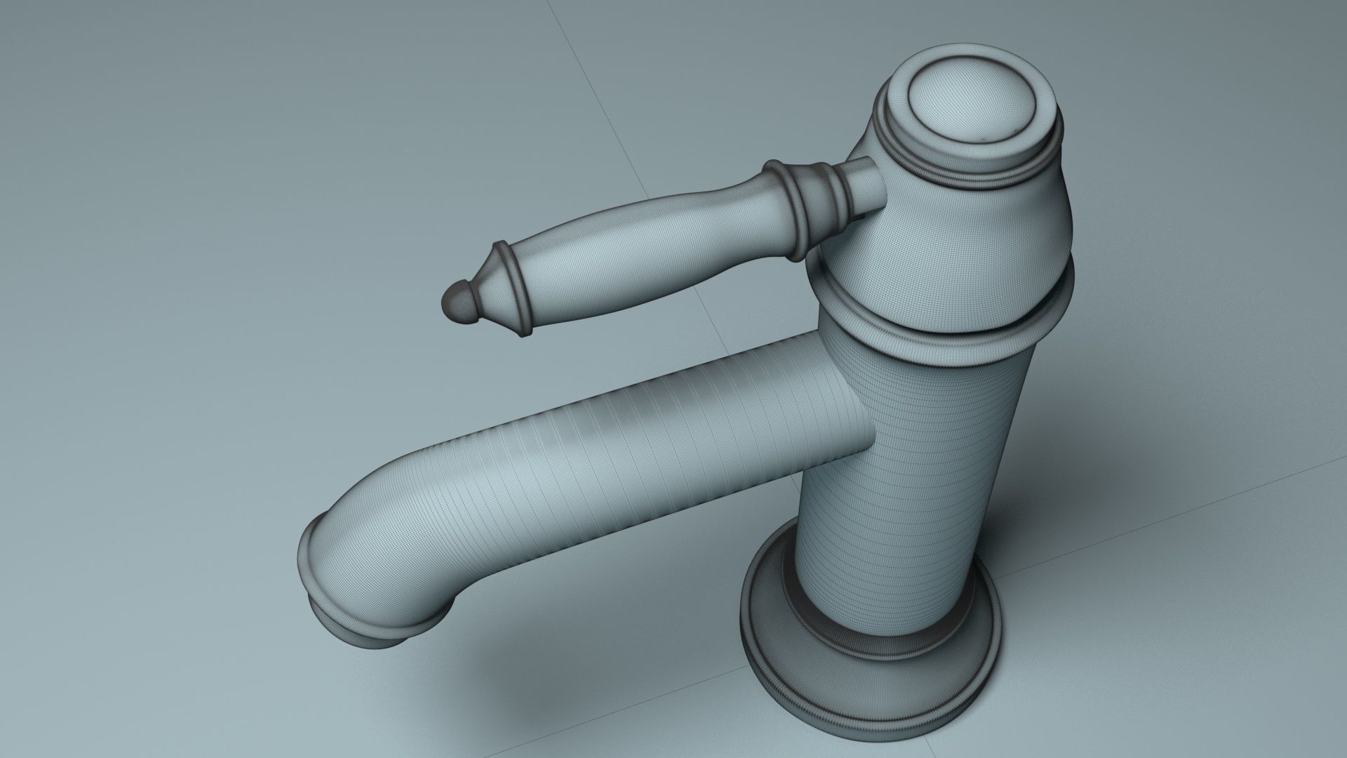 Voxort Rose - basin mixer Low-poly 3D model_7